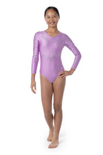 Zora Long Sleeve Competition Leotard- Fig