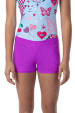 Starburst Purple Lycra Shorts