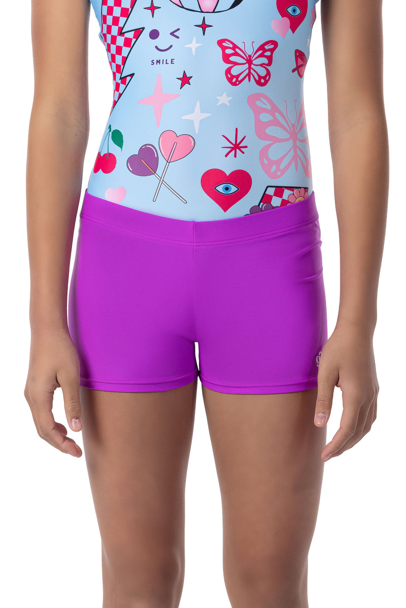 Starburst Purple Lycra Shorts