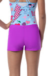 Starburst Purple Lycra Shorts