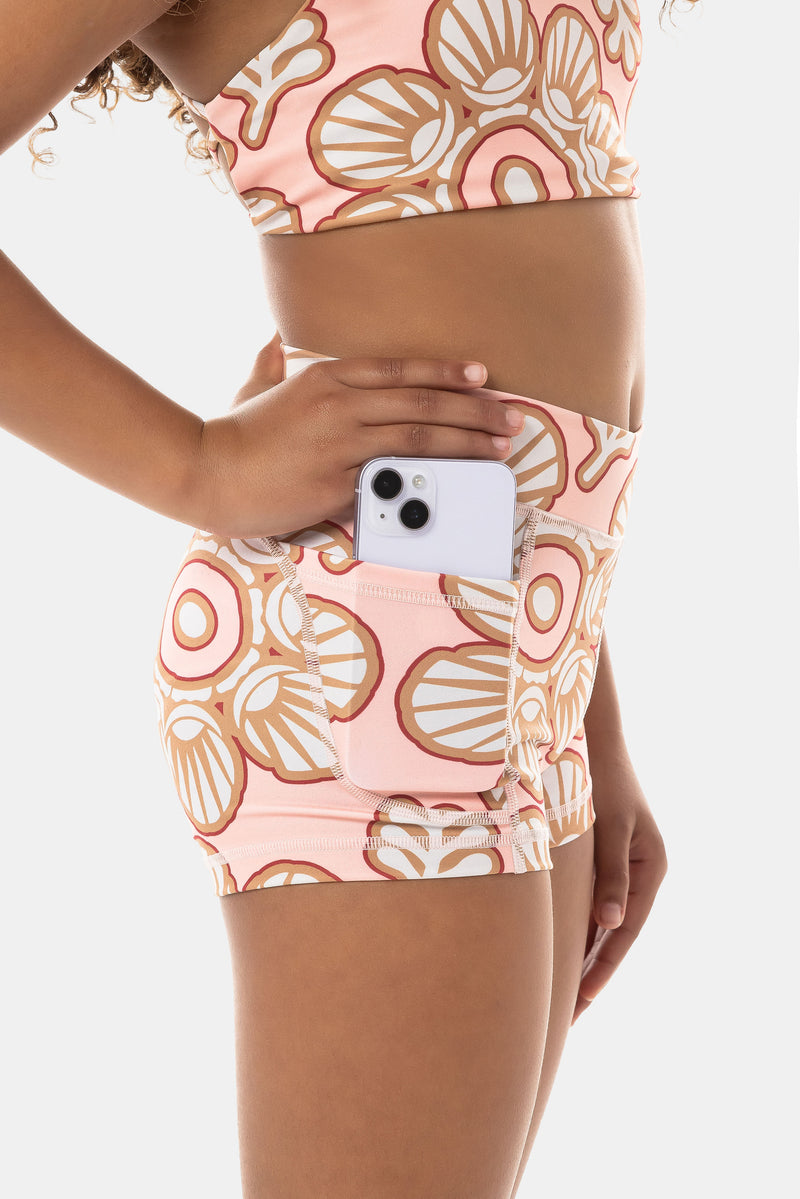 Halia Luxe Shorts - Peach