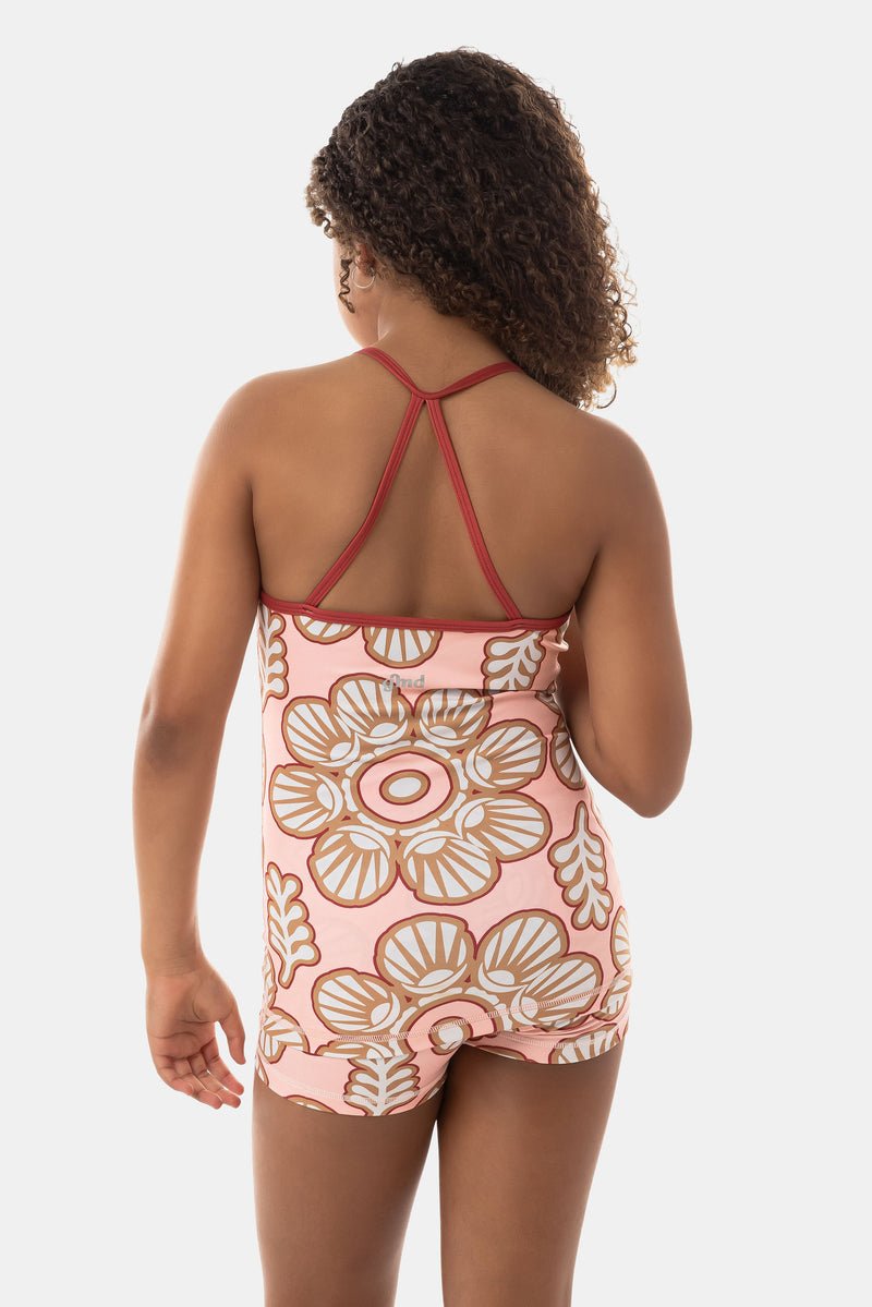 Kalani Luxe Singlet - Peach