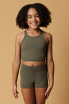 Luxe Army Crop Top