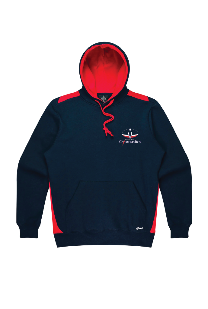 Gladstone Gymnastics- Navy/Red Popover Hoodie