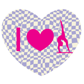 Sticker Die Cut- I Heart Gym Purple