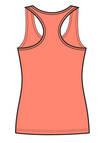 Girls & Ladies Action Back Gym Singlet - Orange