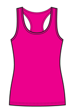 Girls & Ladies Action Back Gym Singlet - Hot Pink