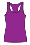 Girls & Ladies Action Back Gym Singlet - Plum Purple