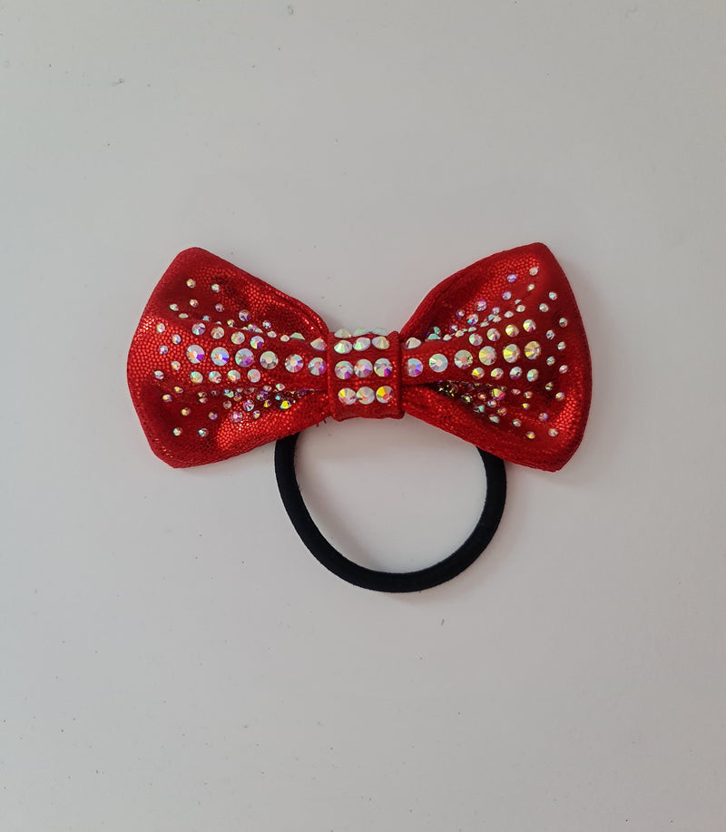 Red Mystique Crystal Hair Bow
