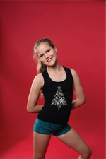 Luxe Gymnastics Sequin Singlet- Xmas Tree