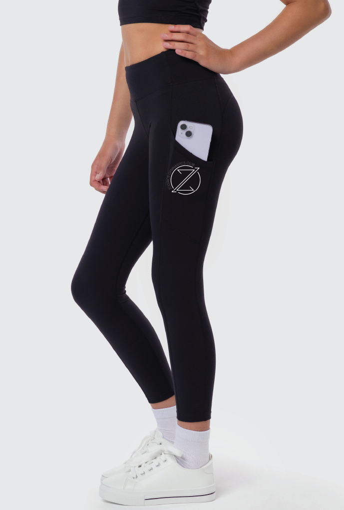 Zodiacs Girls Luxe Black Full Length Tights