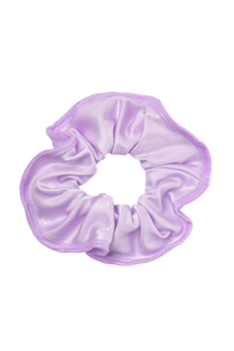 Fig Metallic Lycra Scrunchie