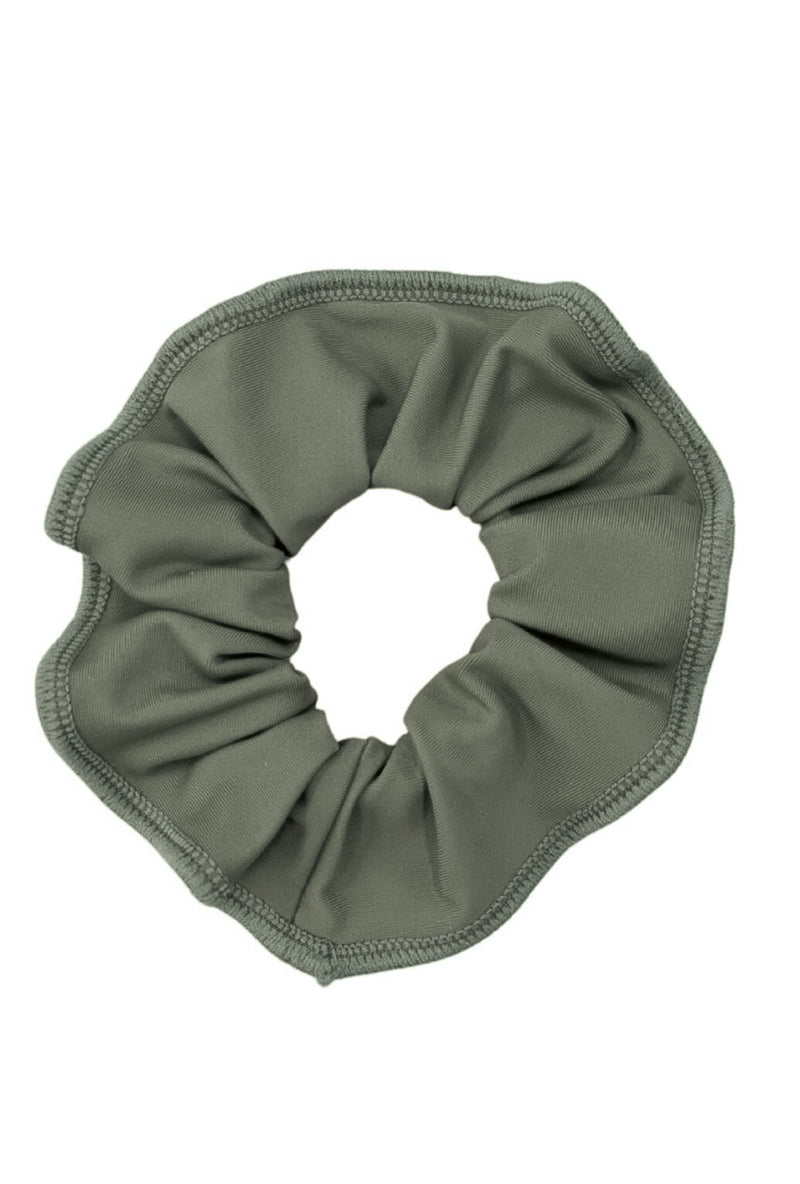 Olive Lycra Scrunchie