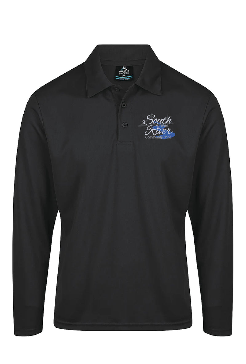 South of the River band long sleeve polo