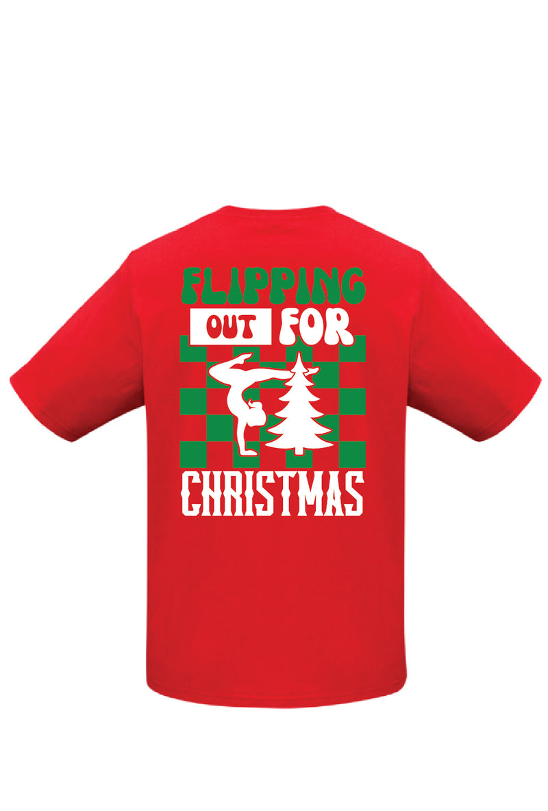 Flipping Out for Christmas T shirt - Red