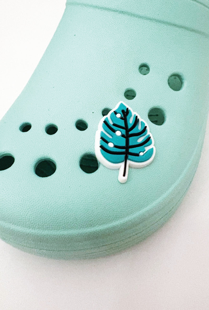 Blue Leaf-  Croc Jibbitz