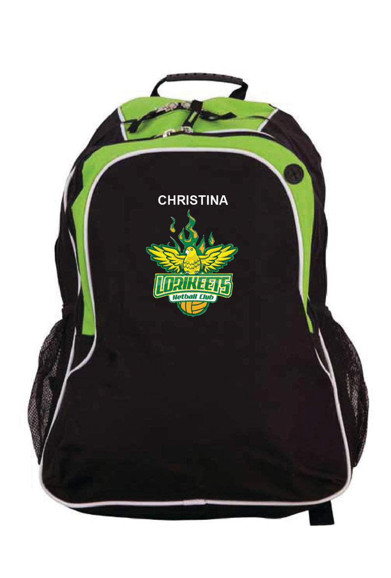 Lorikeets Netball Back Pack