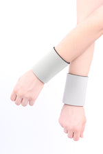 Grey/Maroon Neoprene Wristbands