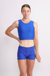 Royal Blue Lycra Crop Top