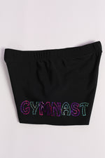Dual tone Gymnast Sequin Black Shorts