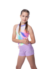 Lilac Gymnast Crystal Shorts