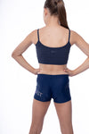 Navy Crystal Gymnast Shorts