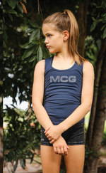 Marlin Coast Navy Fitted Singlet