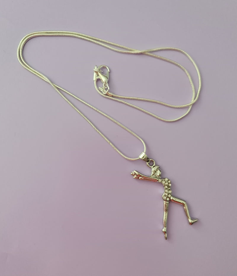 Silver Gymnast Necklace