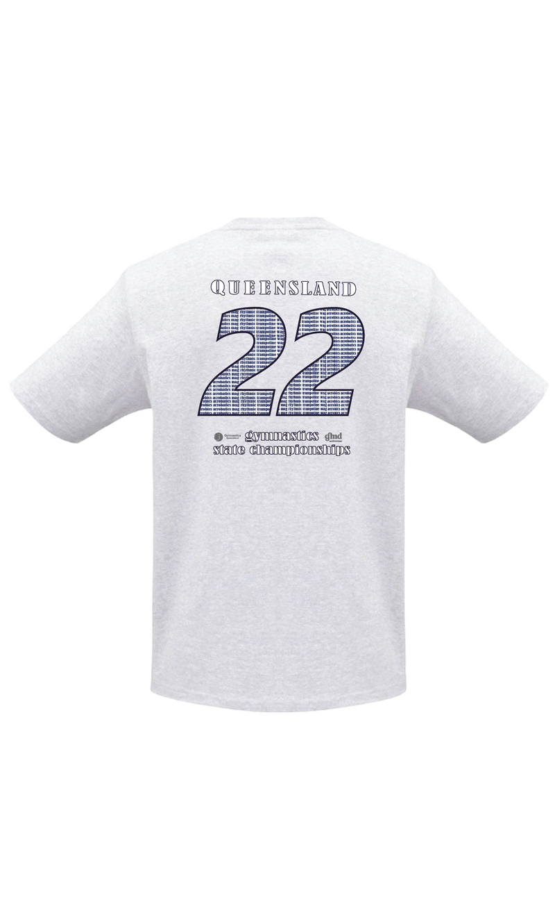 z2022 Gym QLD States Grey Tee