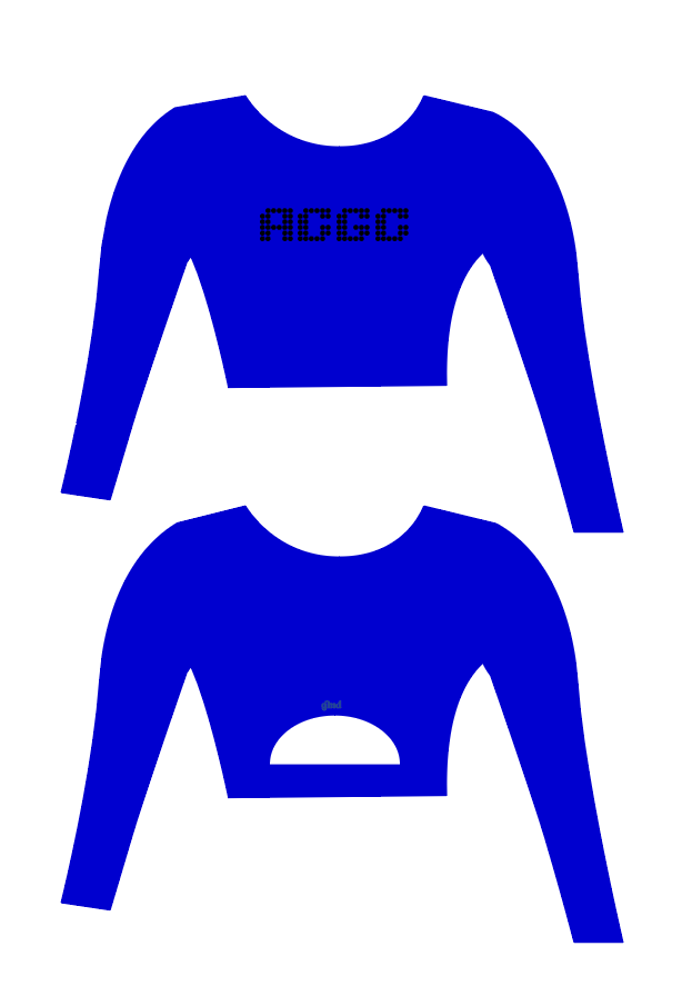 ACGC Royal Lycra Long Sleeve Crop
