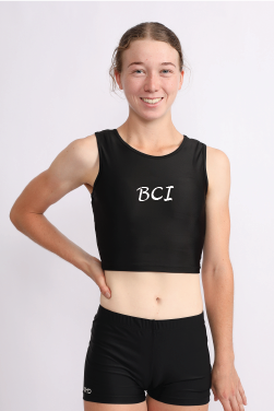 BCI Black Lycra Crop Top