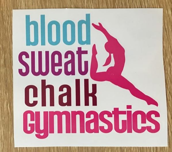 Sticker -  Blood sweat chalk Gymnastics - Pink
