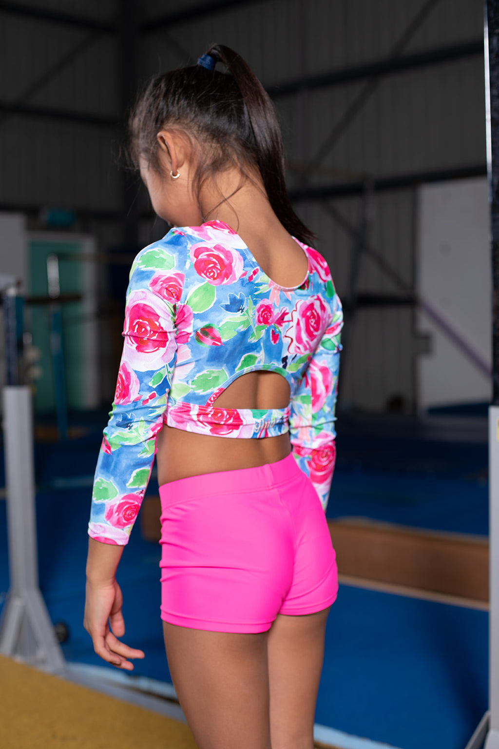 Bright Blueberry Blue Girl Lycra Gymnastics Shorts – Gym Elite