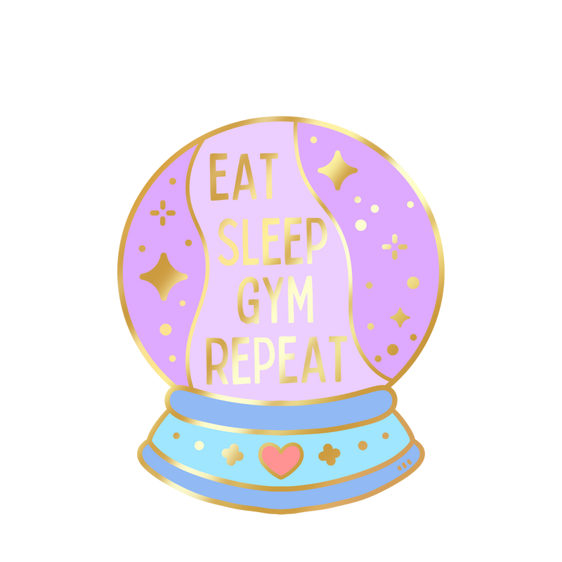 Eat Sleep Gym Repeat Pin