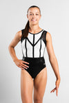 GMD Activewear Australia Empire Gymnastics Black & White Leotard