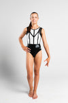 GMD Activewear Australia Empire Gymnastics Black & White Leotard