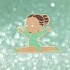 Mint Glitter Gymnast Split Leap Pin