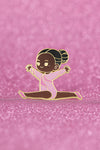 Pink Glitter Gymnast Split Leap Pin
