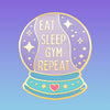 Eat Sleep Gym Repeat Pin