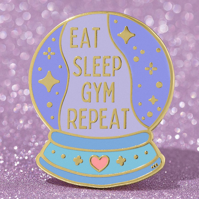 Eat Sleep Gym Repeat Pin