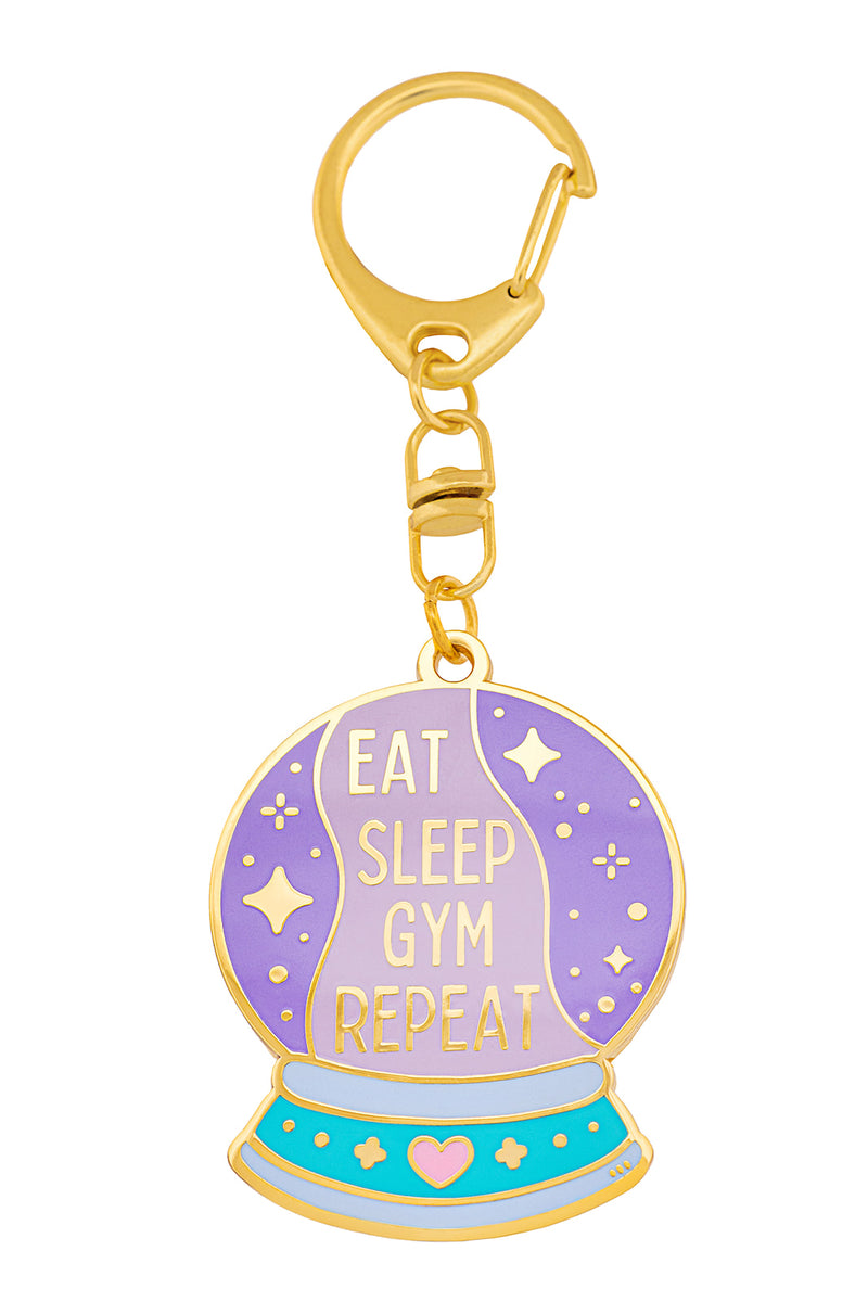 Eat Sleep Gym Repeat Key Ring