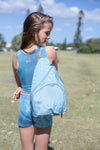 Sky Blue Quilted Sling Bag