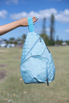 Sky Blue Quilted Sling Bag