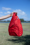 Red Quilted Sling Bag