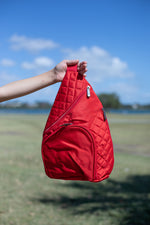 Red Quilted Sling Bag