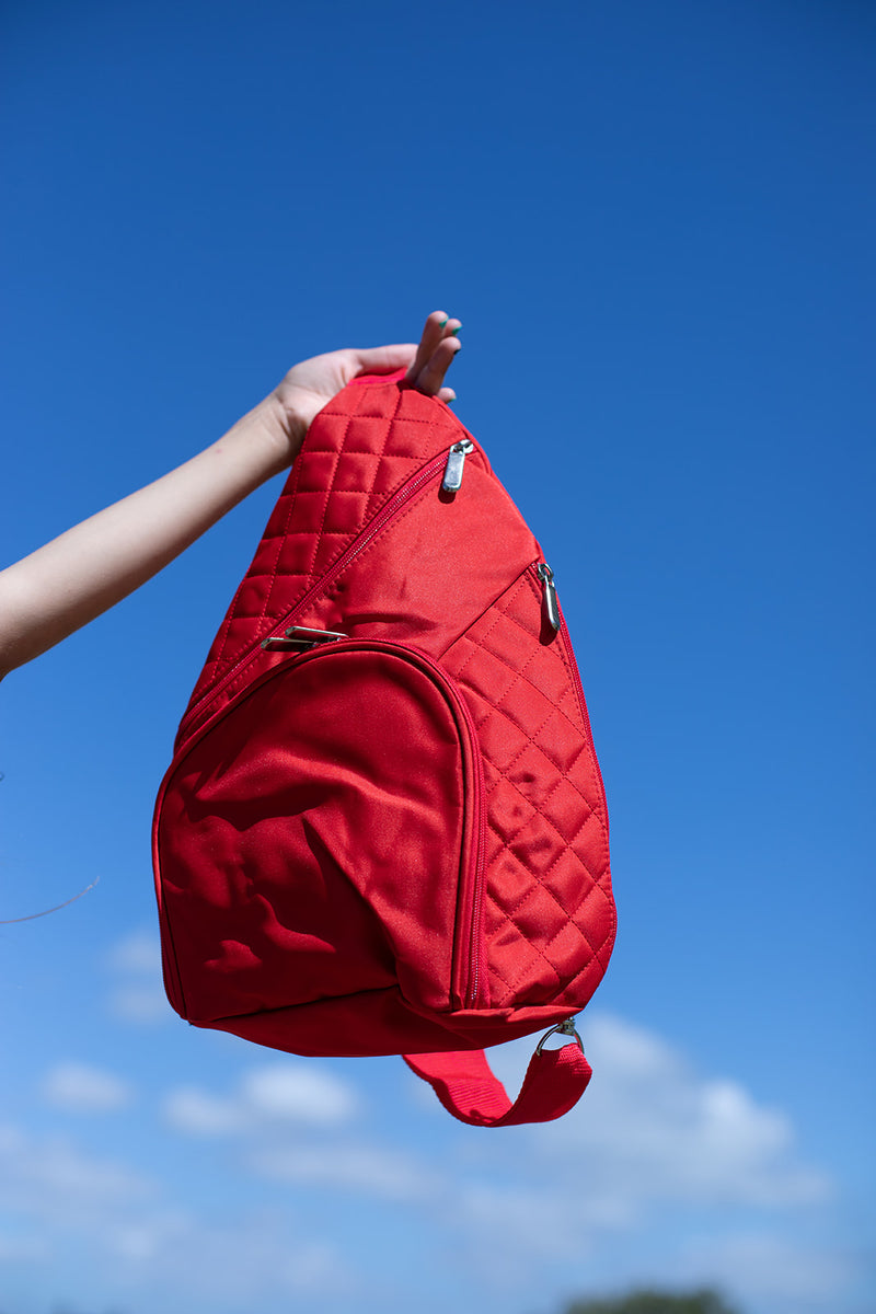 Red Quilted Sling Bag