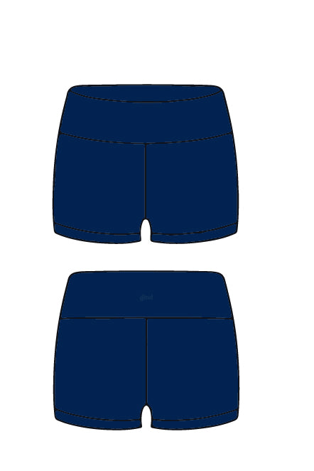 Navy Midrise Shorts