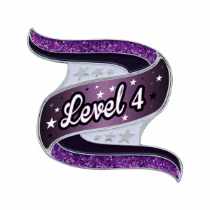 Purple Swirl Level Pin
