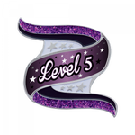Purple Swirl Level Pin