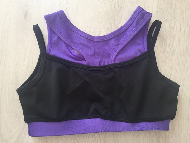 Double Under Crop Top Purple- SALE